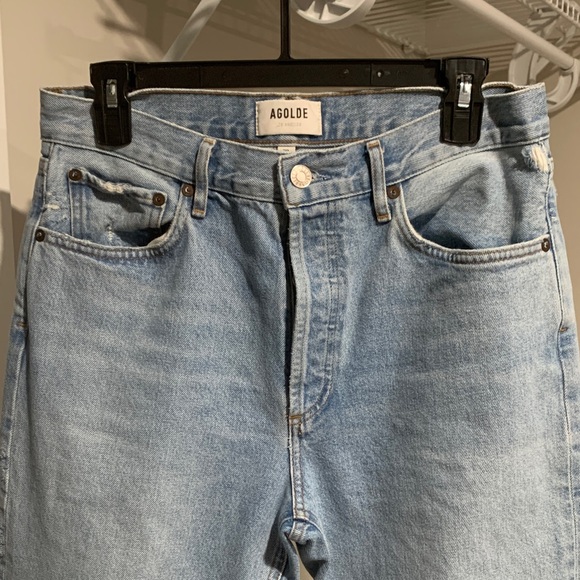 Agolde Sky Blue Denim Jeans - Picture 3 of 4